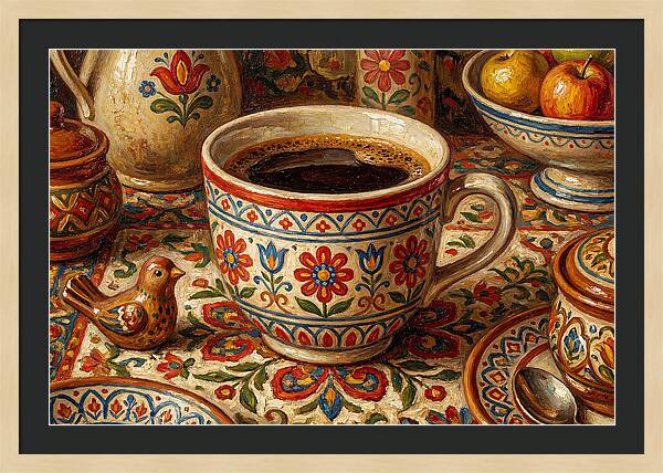 Folk Art Coffee Moment