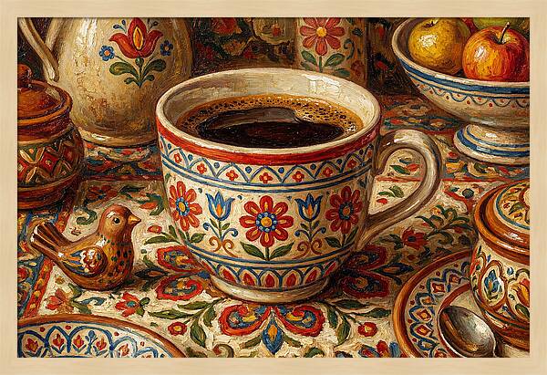 Folk Art Coffee Moment