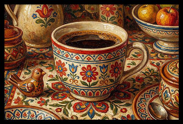 Folk Art Coffee Moment
