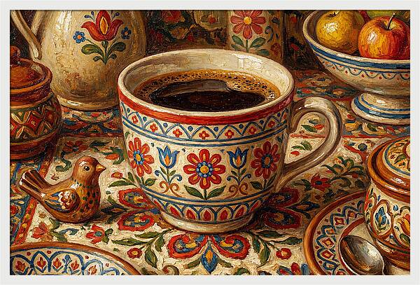 Folk Art Coffee Moment