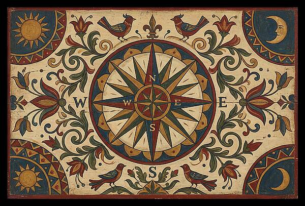 Folk Art Compass