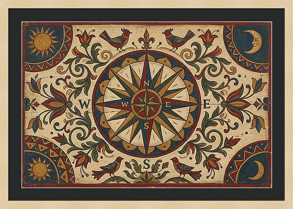Folk Art Compass