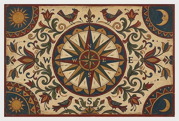 Folk Art Compass