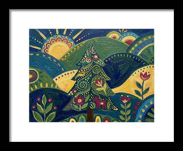 Folk Art Conifer Tree