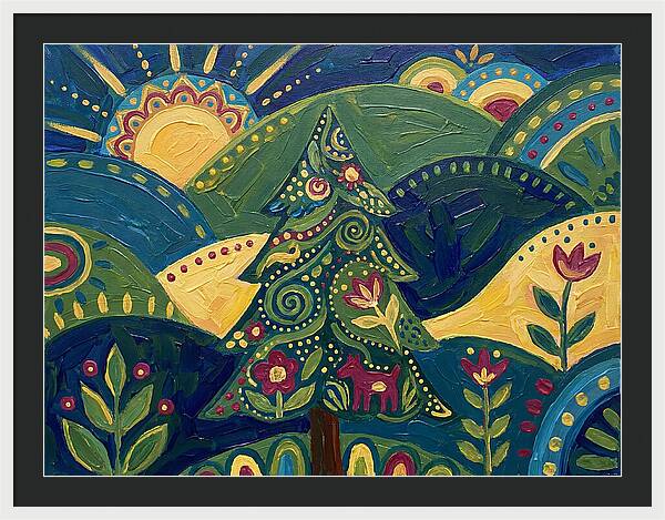 Folk Art Conifer Tree