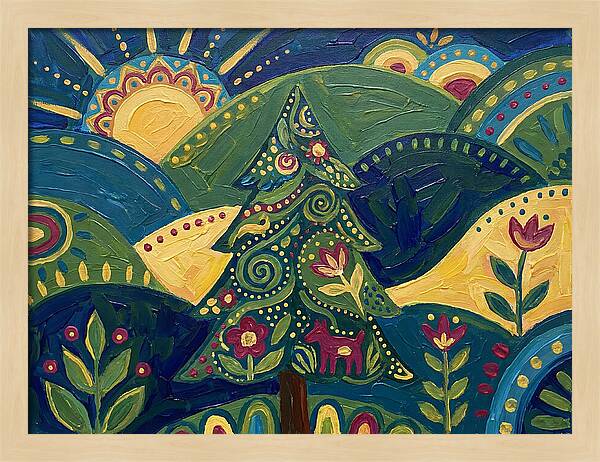 Folk Art Conifer Tree