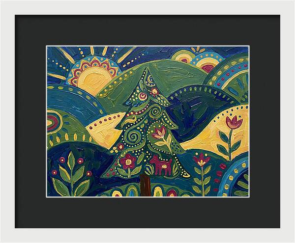Folk Art Conifer Tree