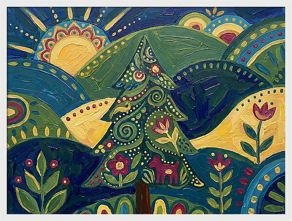 Folk Art Conifer Tree