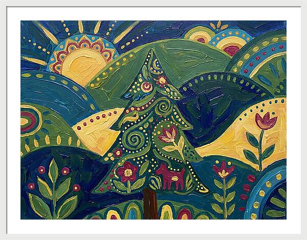 Folk Art Conifer Tree