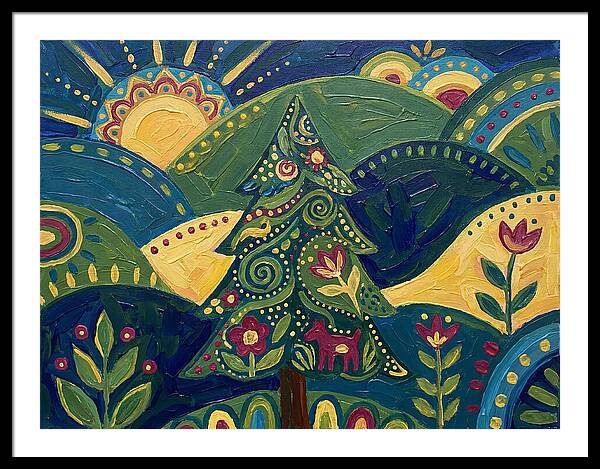 Folk Art Conifer Tree