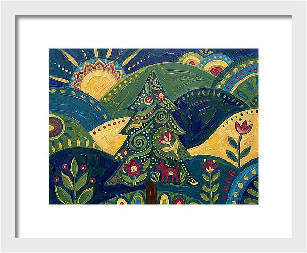 Folk Art Conifer Tree