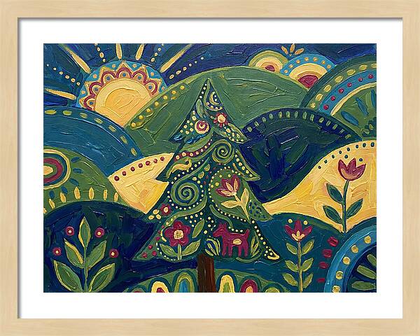 Folk Art Conifer Tree