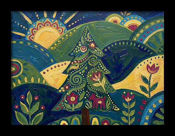 Folk Art Conifer Tree