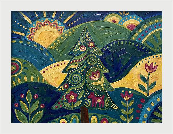 Folk Art Conifer Tree