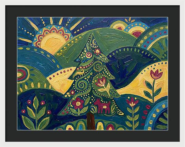 Folk Art Conifer Tree