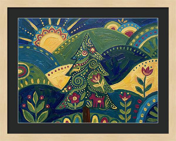 Folk Art Conifer Tree