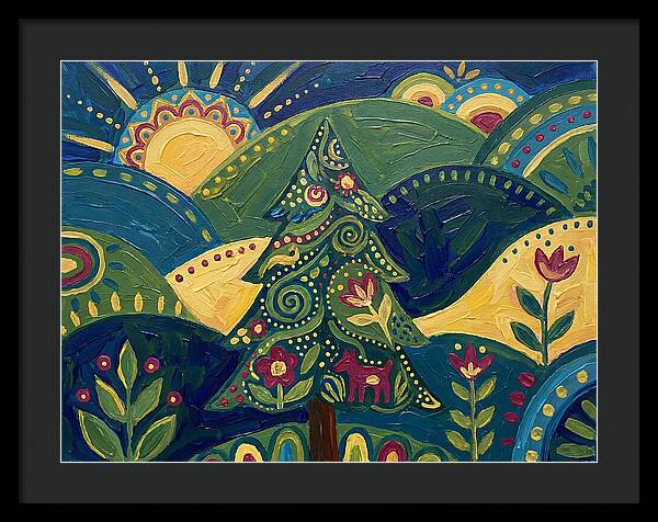 Folk Art Conifer Tree