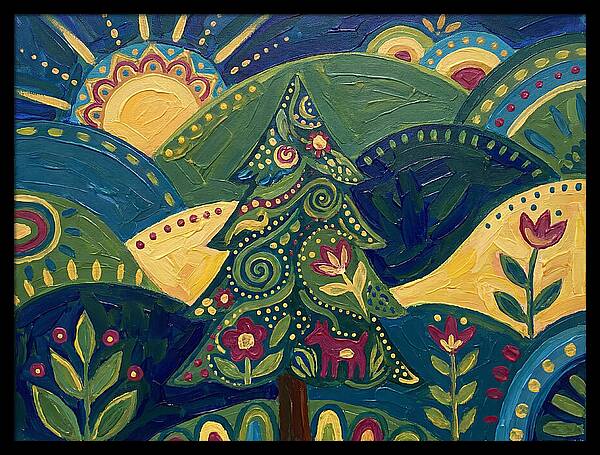 Folk Art Conifer Tree