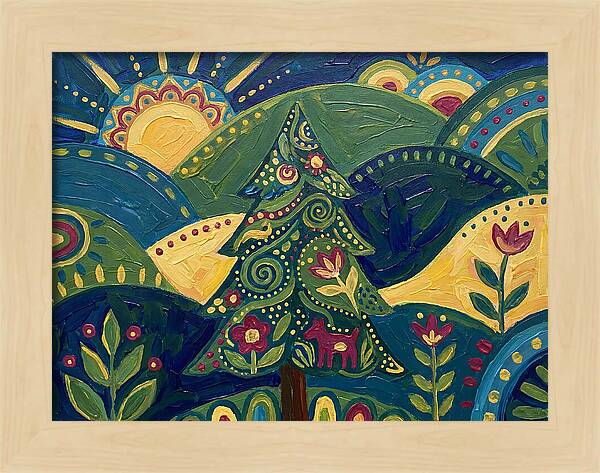Folk Art Conifer Tree