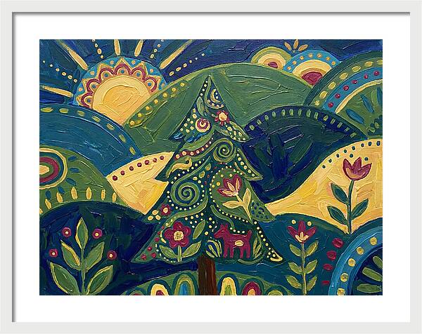 Folk Art Conifer Tree