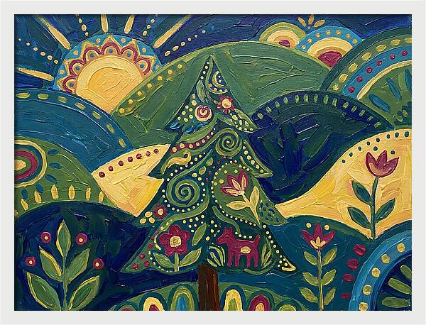 Folk Art Conifer Tree