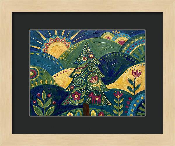 Folk Art Conifer Tree