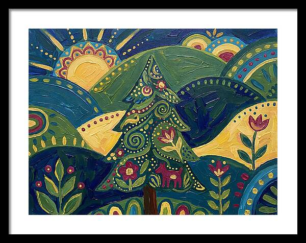 Folk Art Conifer Tree