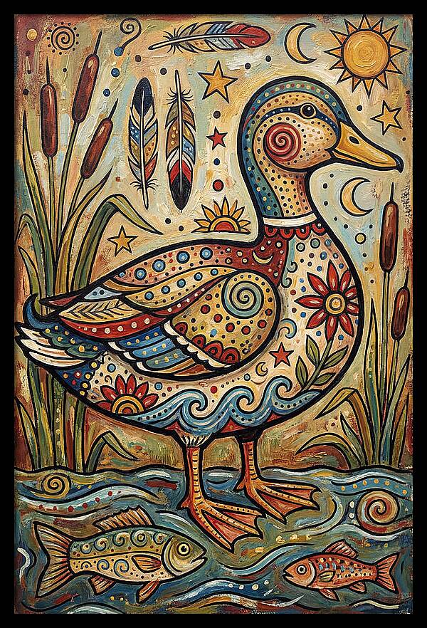 Folk Art Duck