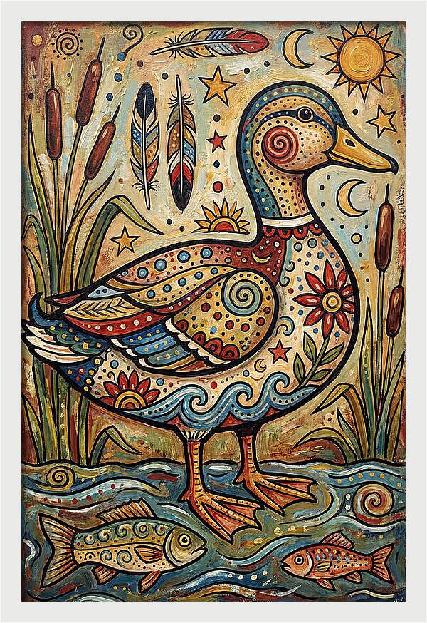 Folk Art Duck