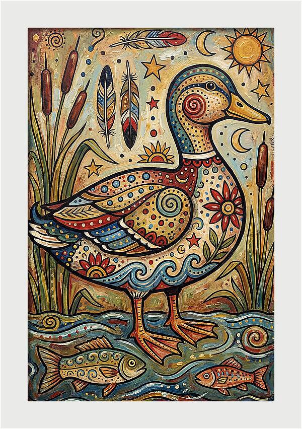 Folk Art Duck