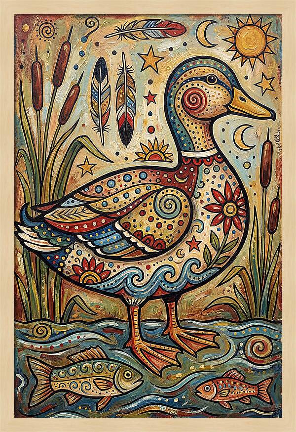 Folk Art Duck