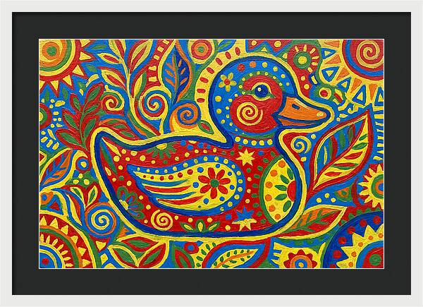 Folk Art Duckling Delight