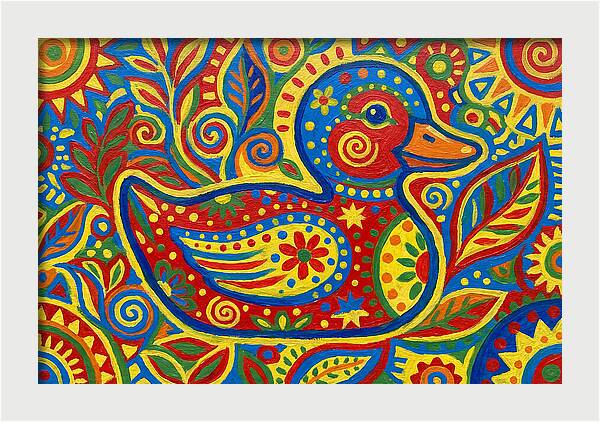 Folk Art Duckling Delight