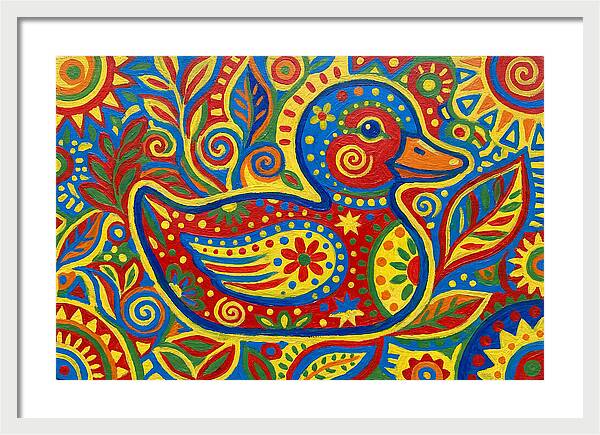 Folk Art Duckling Delight