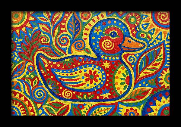 Folk Art Duckling Delight