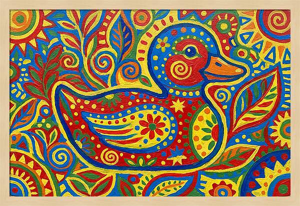Folk Art Duckling Delight