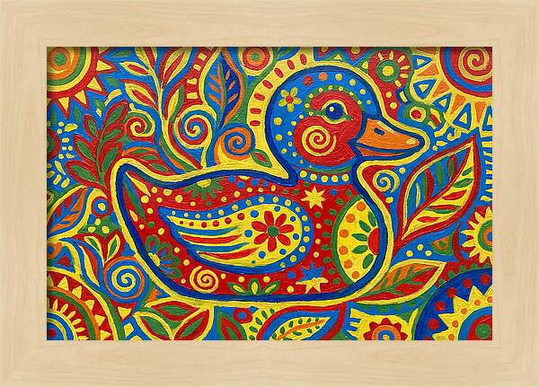Folk Art Duckling Delight