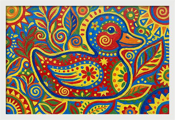 Folk Art Duckling Delight