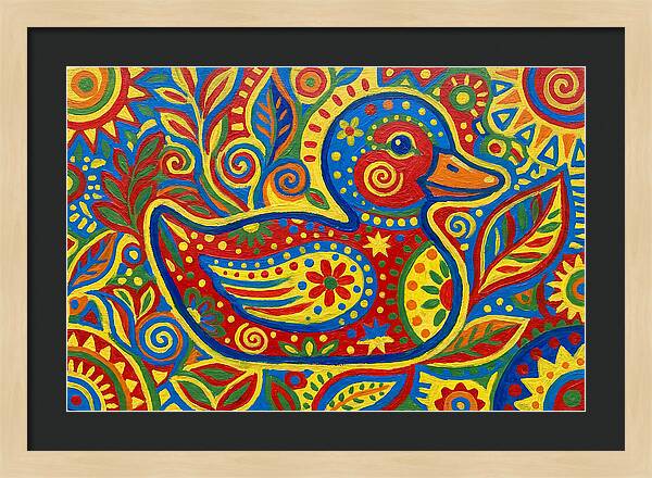 Folk Art Duckling Delight