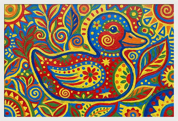 Folk Art Duckling Delight