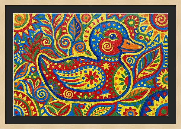 Folk Art Duckling Delight