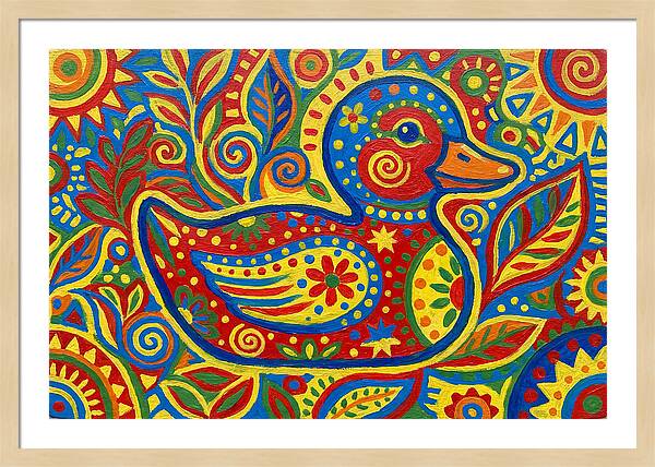 Folk Art Duckling Delight