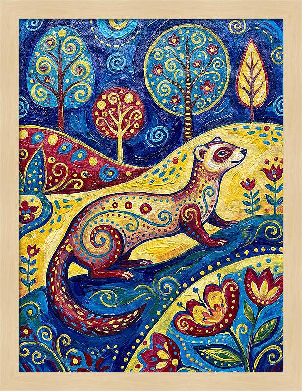Folk Art Ferret Adventure