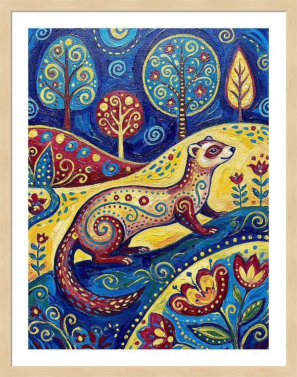 Folk Art Ferret Adventure