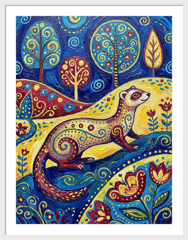 Folk Art Ferret Adventure