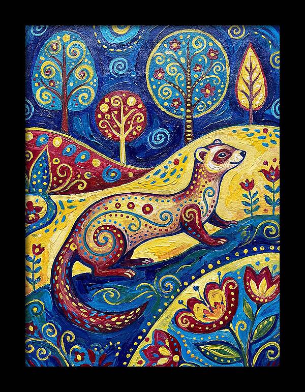 Folk Art Ferret Adventure