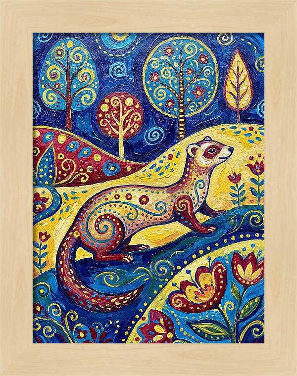 Folk Art Ferret Adventure