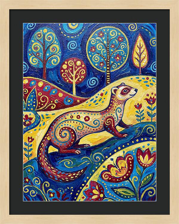 Folk Art Ferret Adventure