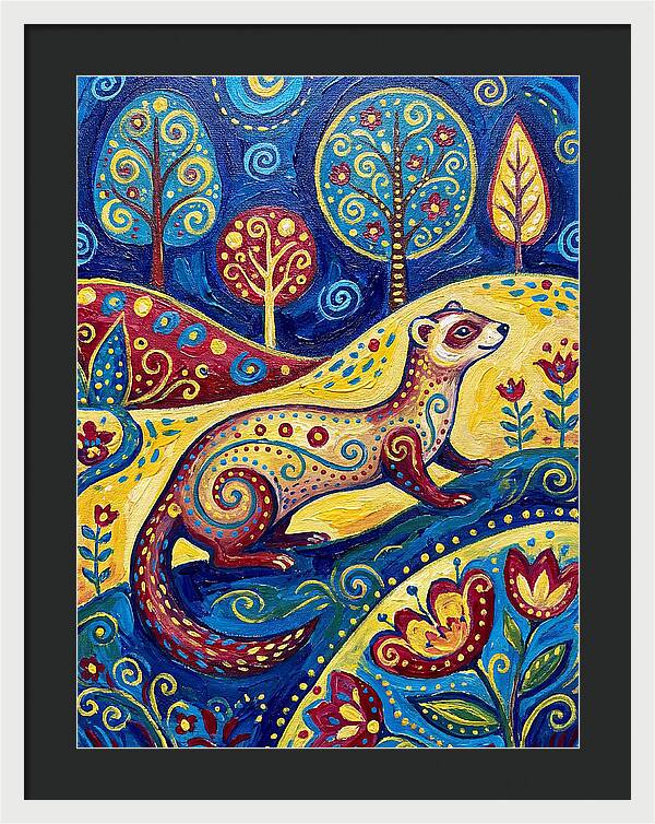 Folk Art Ferret Adventure