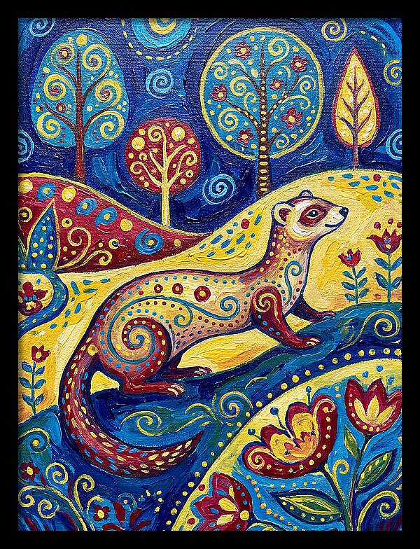 Folk Art Ferret Adventure
